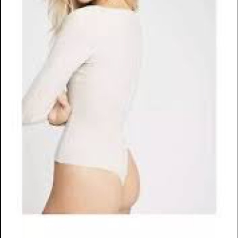 Free People Intimately Oatmeal Heather Bodysuit Sz M NWT - Picture 2 of 10